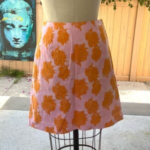 Vineyard Vines Fully Lined Straight Skirt Pink and Orange Super Cute Sz 8